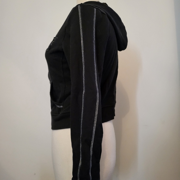 Vintage G Unit Sweater Zip Hoodie LADIES small SLIVER Black 50 cent Hip Hop - Picture 5 of 7